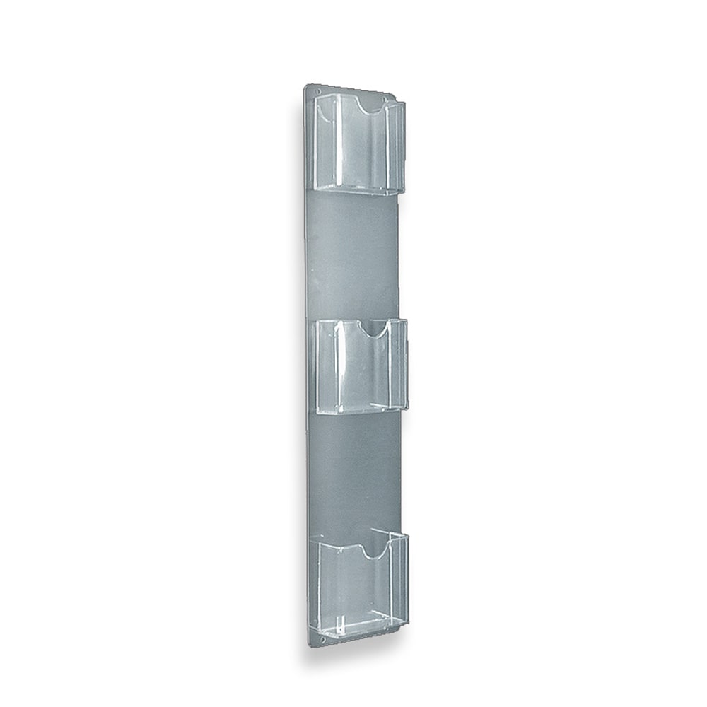 Azar Displays Wall-Mount Brochure Holders, Trifold, 3 Pockets,