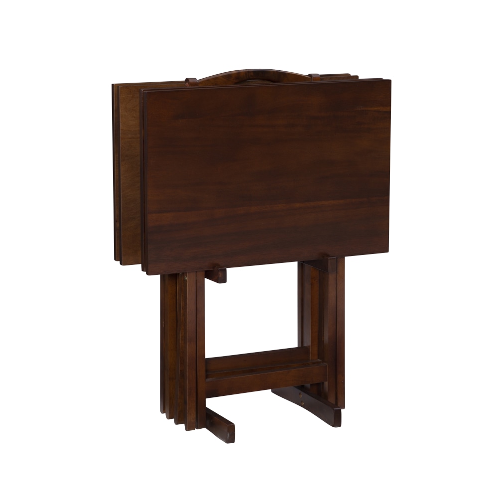 Powell Ardai 5-Piece Tray Table Set, Hazelnut
