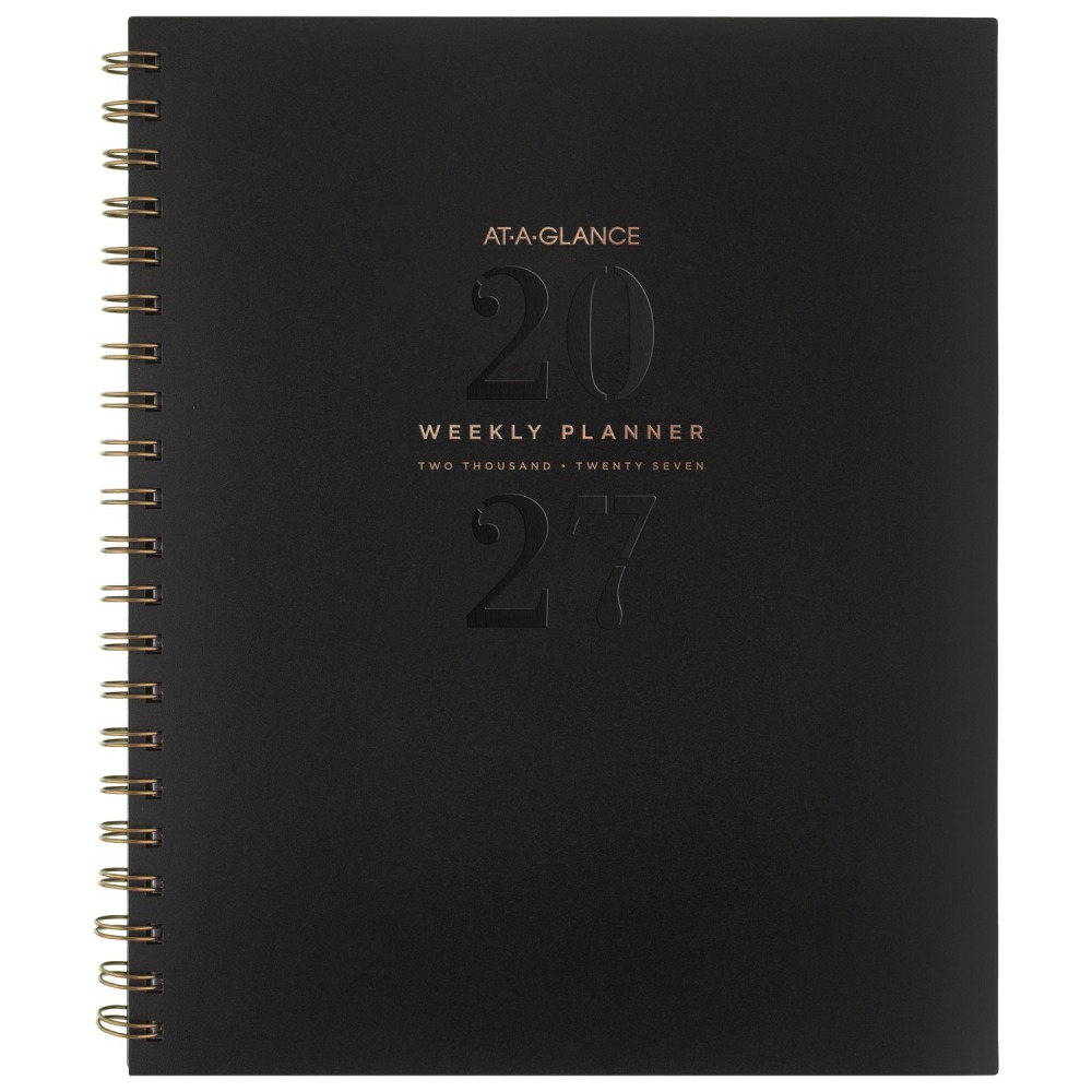 AT-A-GLANCE® Signature Lite 2027 Weekly Monthly Planner, Black,