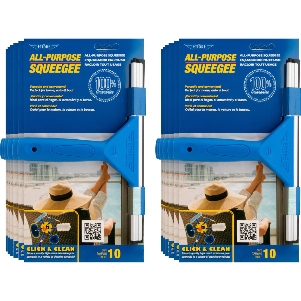 Ettore All-purpose Squeegee - Rubber Blade - Plastic