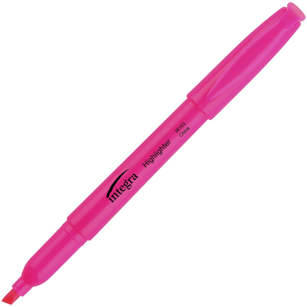 Integra Pen Style Fluorescent Highlighters - Chisel Marker