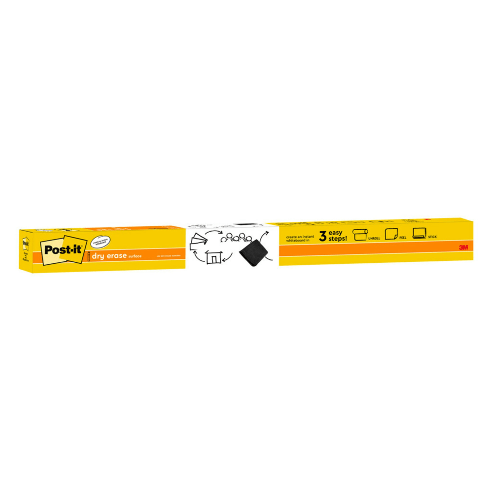 Post it® Non-Magnetic Dry-Erase Whiteboard Surface, 48" x