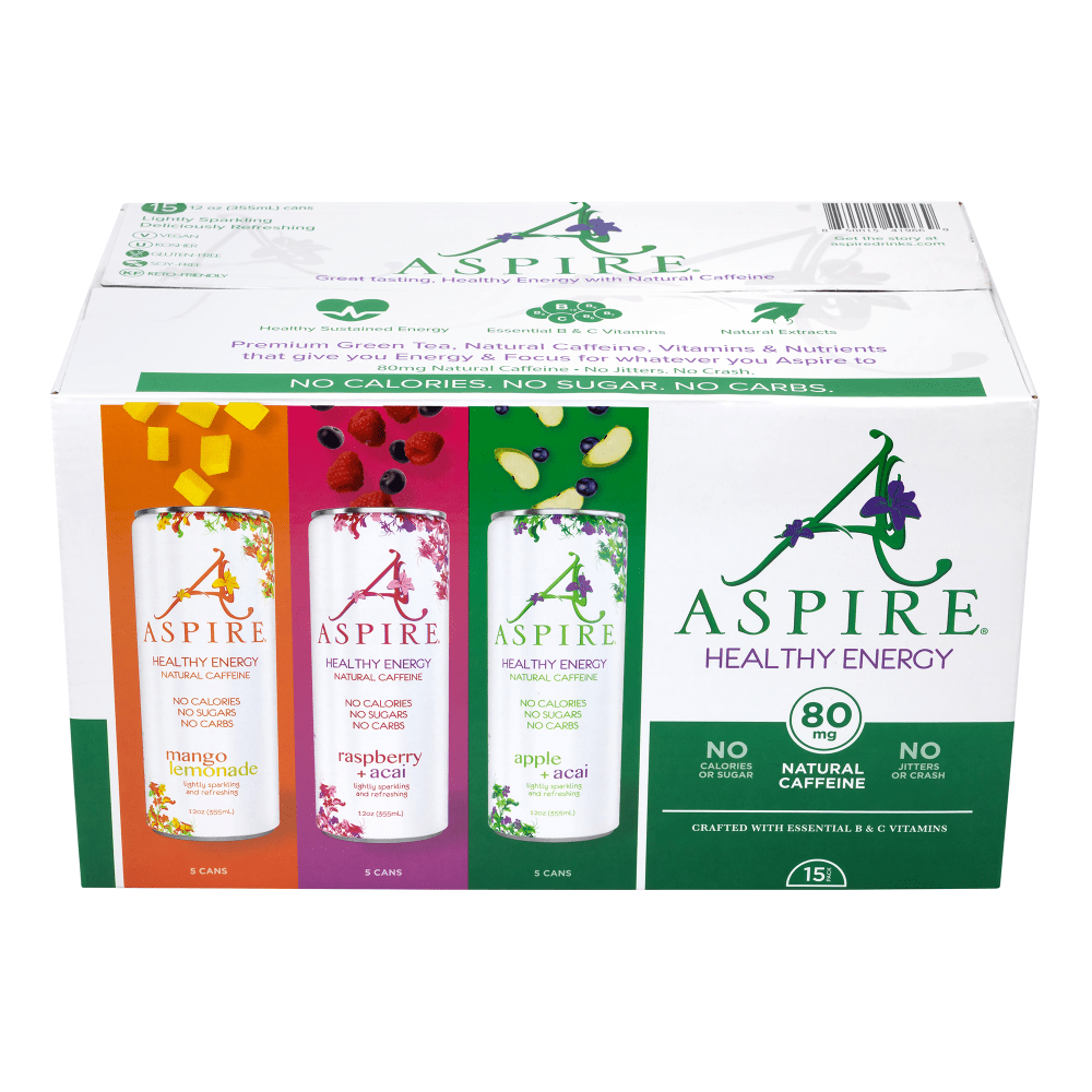 Aspire Energy Drink Variety Pack, 12 Oz, Pack