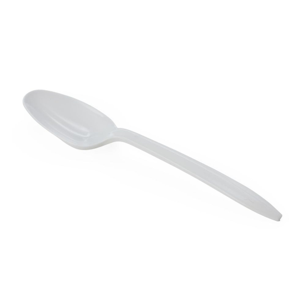 Medline Plastic Spoons, Medium Weight, White, Pack Of