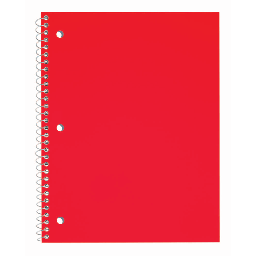Just Basics® Poly Spiral Notebook, 8" x 10-1/2",