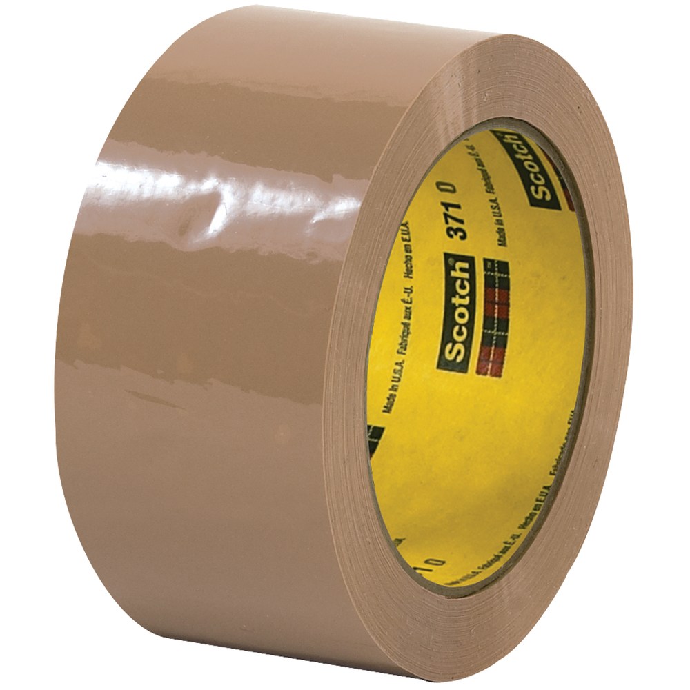 Scotch 371 Carton Sealing Tape, 3" Core, 2"