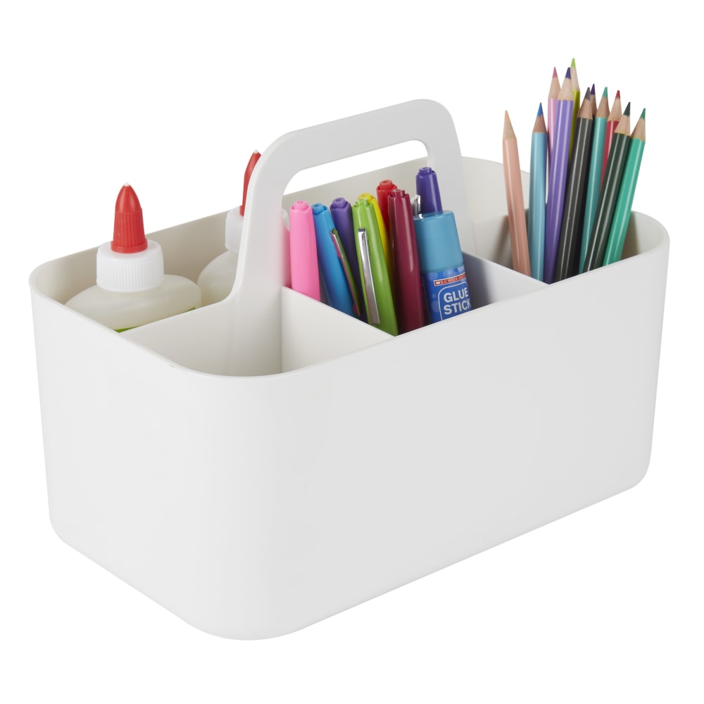 Realspace™ Stackable Storage Caddy, Small Size, White