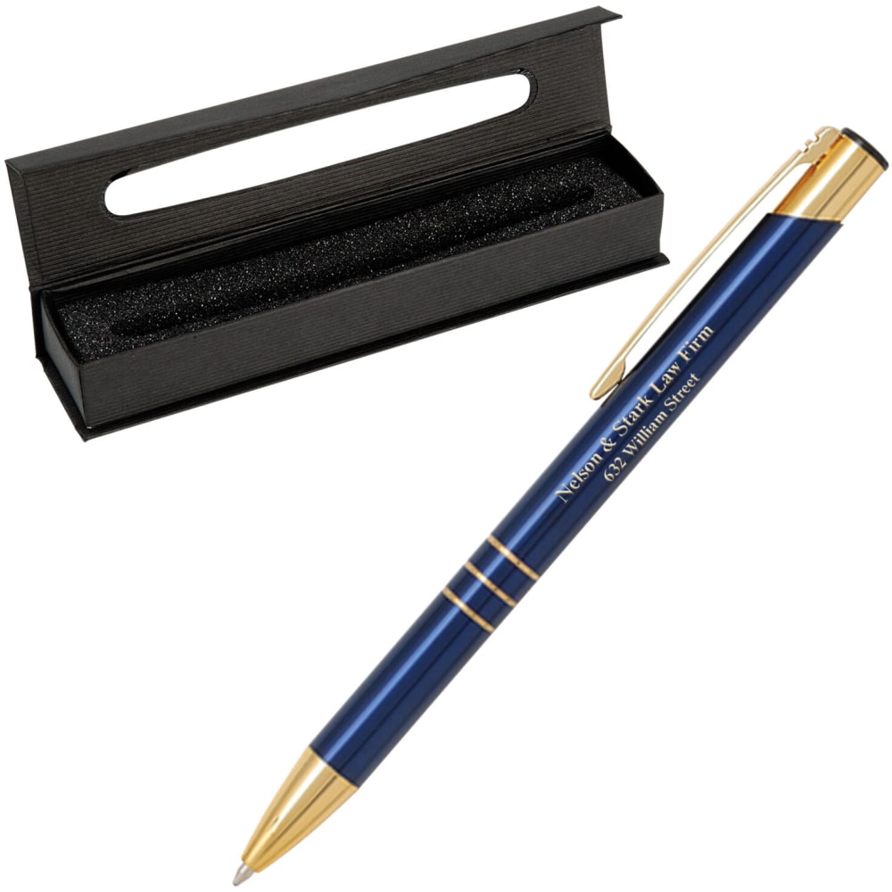 Custom Promotional Gold Delane Pen With Gift Box,
