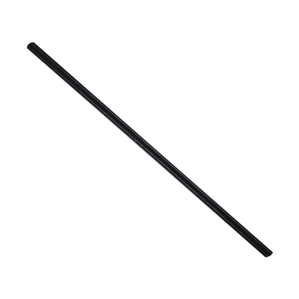 Hoffmaster Paper Straws, Cocktail, 5-1/2", Black, Pack Of