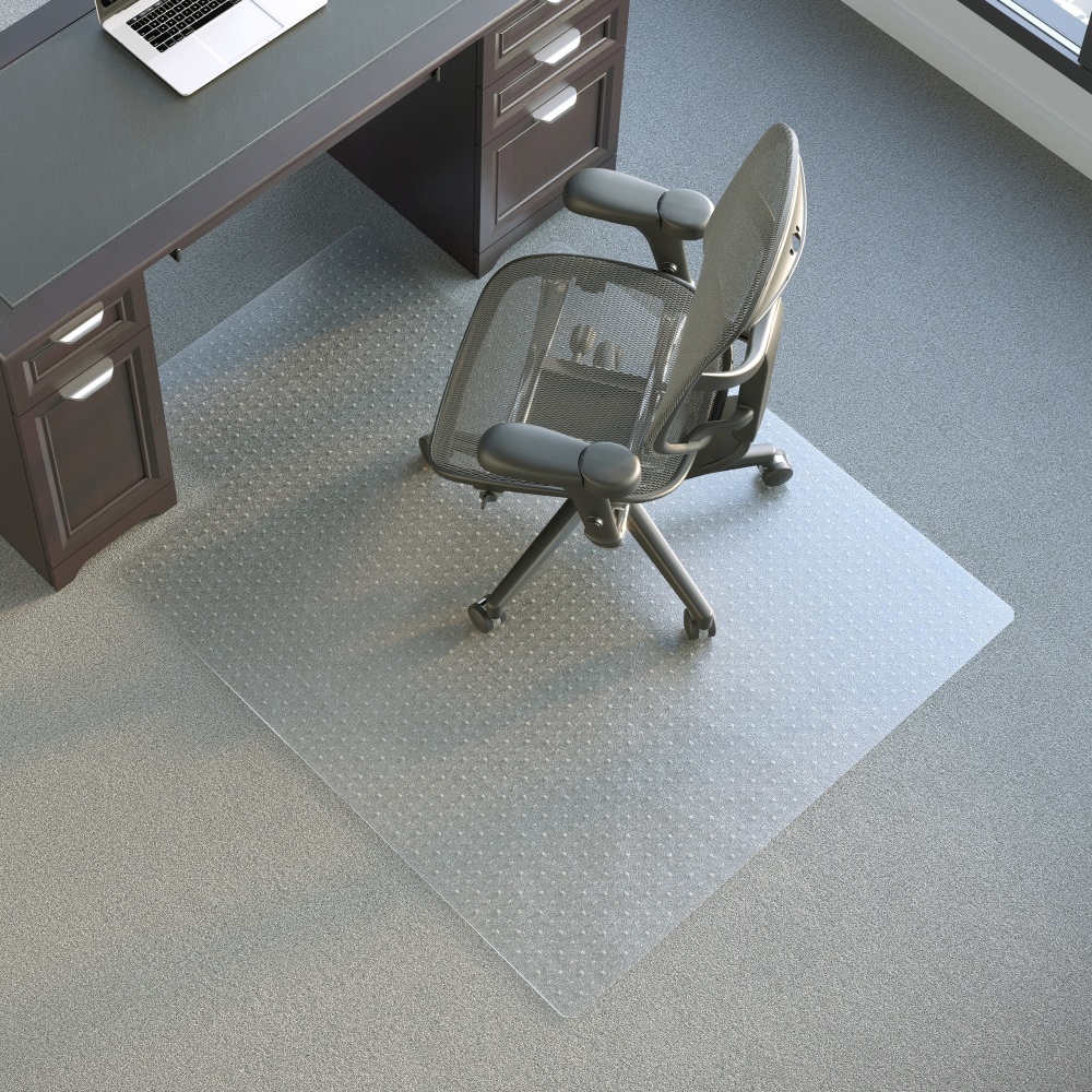 Realspace™ Advantage Commercial Pile Chair Mat, Wide Lip,