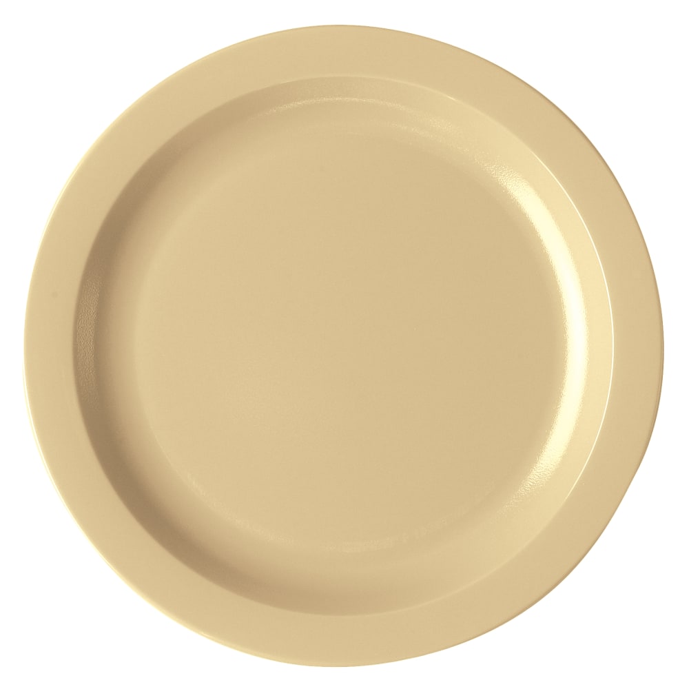 Cambro Camwear Round Dinnerware Plates, 10", Beige, Set