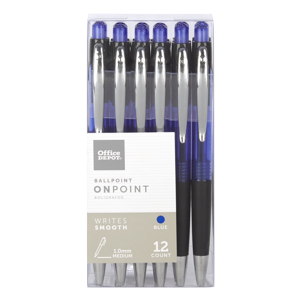 Office Depot® Brand Soft-Grip Retractable Ballpoint Pens, Medium
