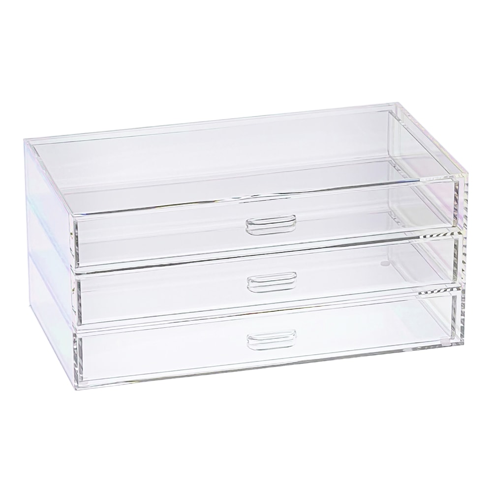 Realspace® Opaline Acrylic 3-Drawer Desktop Organizer,