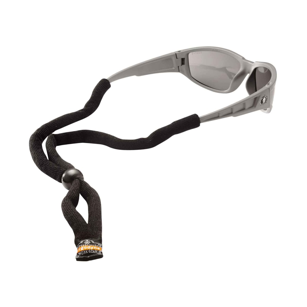 Ergodyne Skullerz 3200 Cotton Eyewear Lanyards, Black, Pack