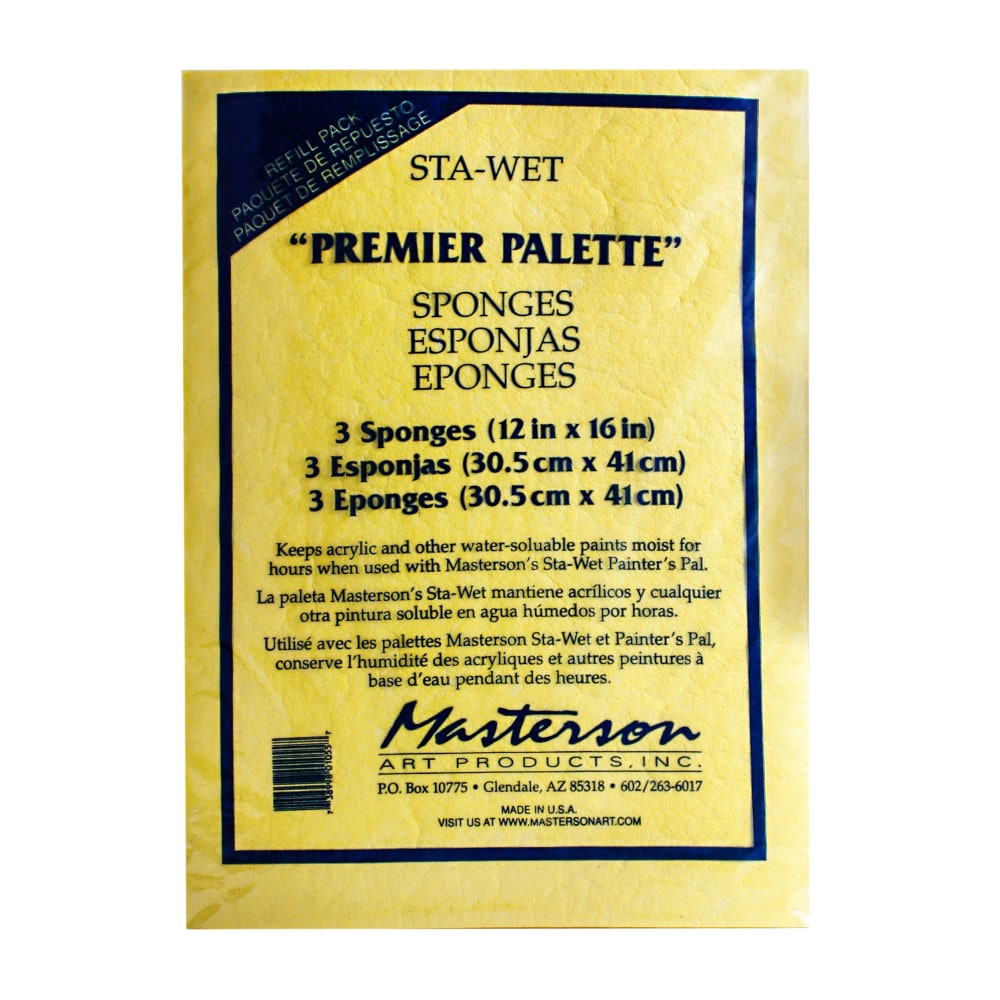 Masterson Premier Palette Sponge Refills, Disposable, 12" x