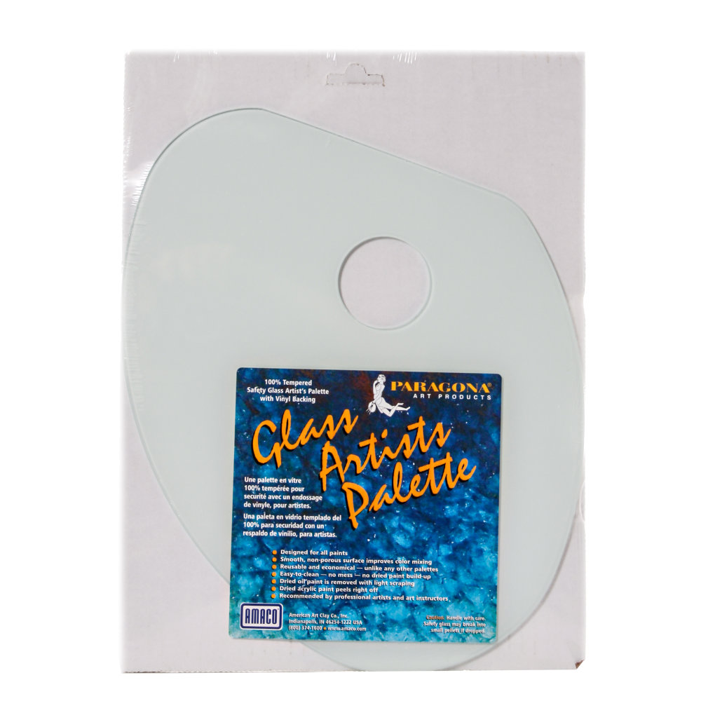 Amaco Glass Artist&#x27;s Palette, Classic Shape, 10 3/4"