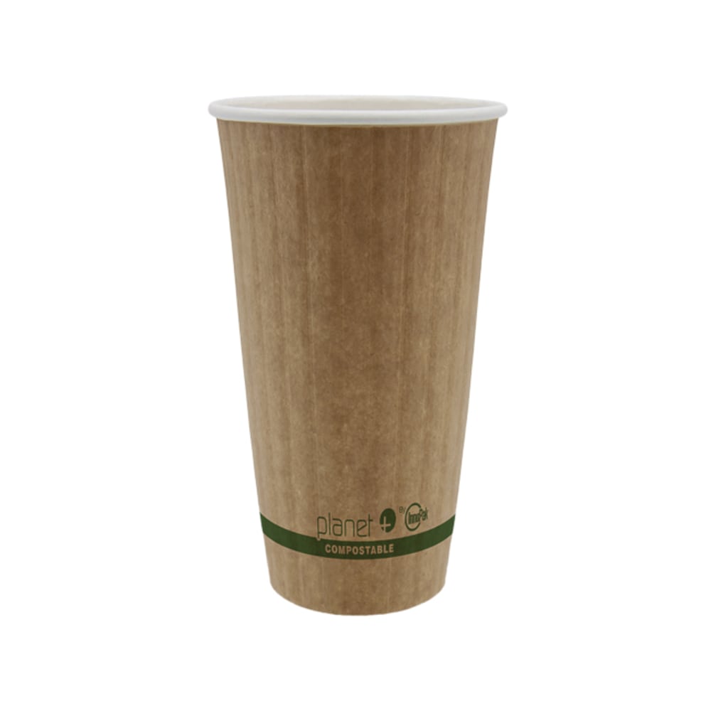 StalkMarket Planet+ Compostable Hot Cups, Double Wall, 20