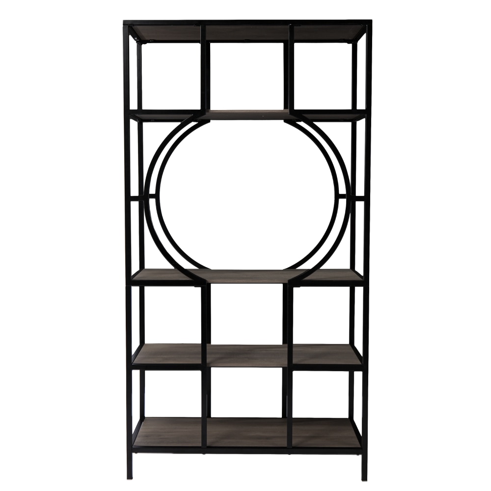 SEI Furniture Tyberton 69"H 5-Tier Bookcase, Brown