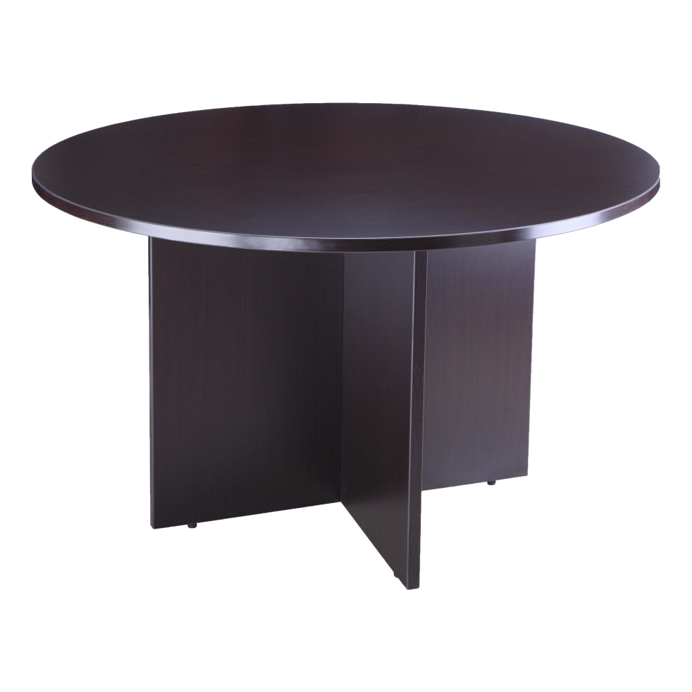 Boss Office Products 42"W Round Wood Conference Table,