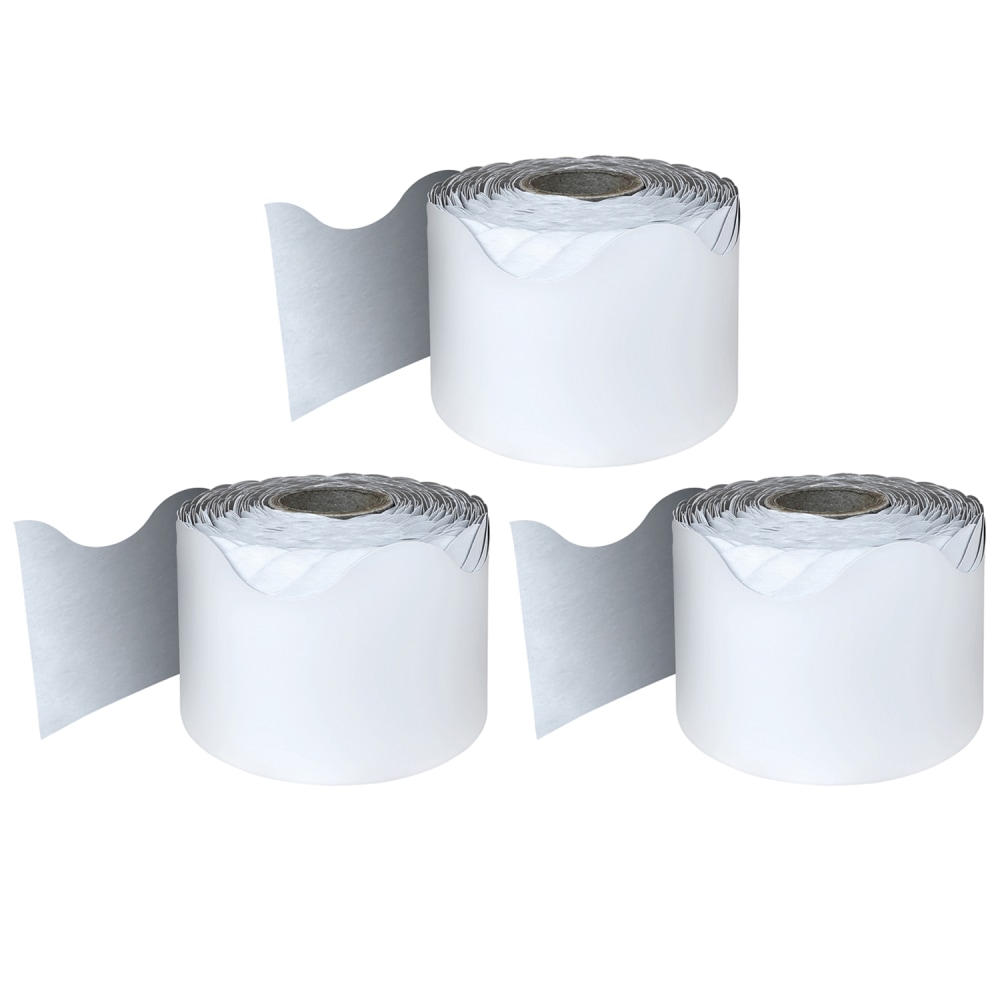 Carson Dellosa Education Rolled Scalloped Borders, White,