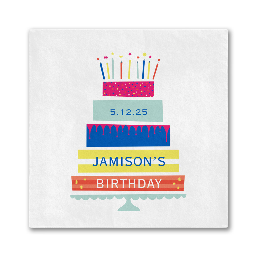 Custom Full-Color Printed Beverage Napkins, 4-3/4" x