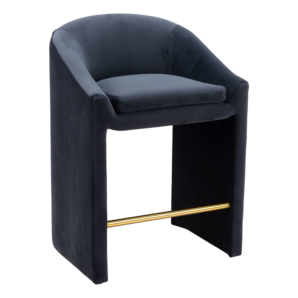 Zuo Emas Counter-Height Stool, Midnight Gray