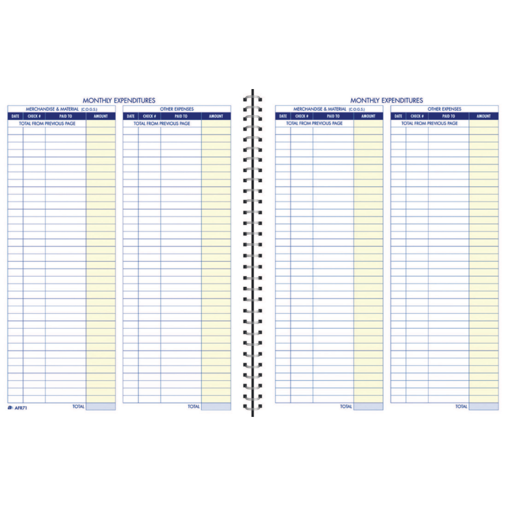 Adams® Monthly Bookkeeping Book, 8 1/2" x 11"