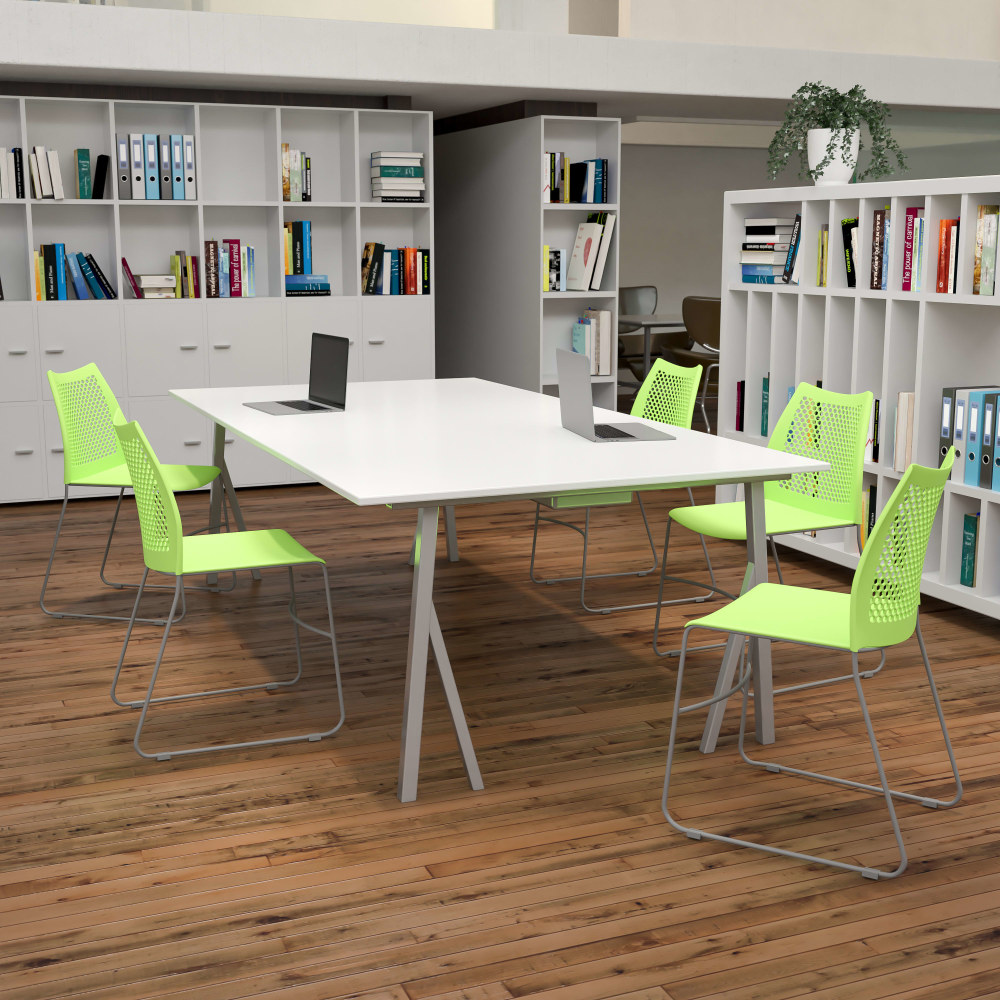 Flash Furniture HERCULES Series Stack Chairs, Green, Set