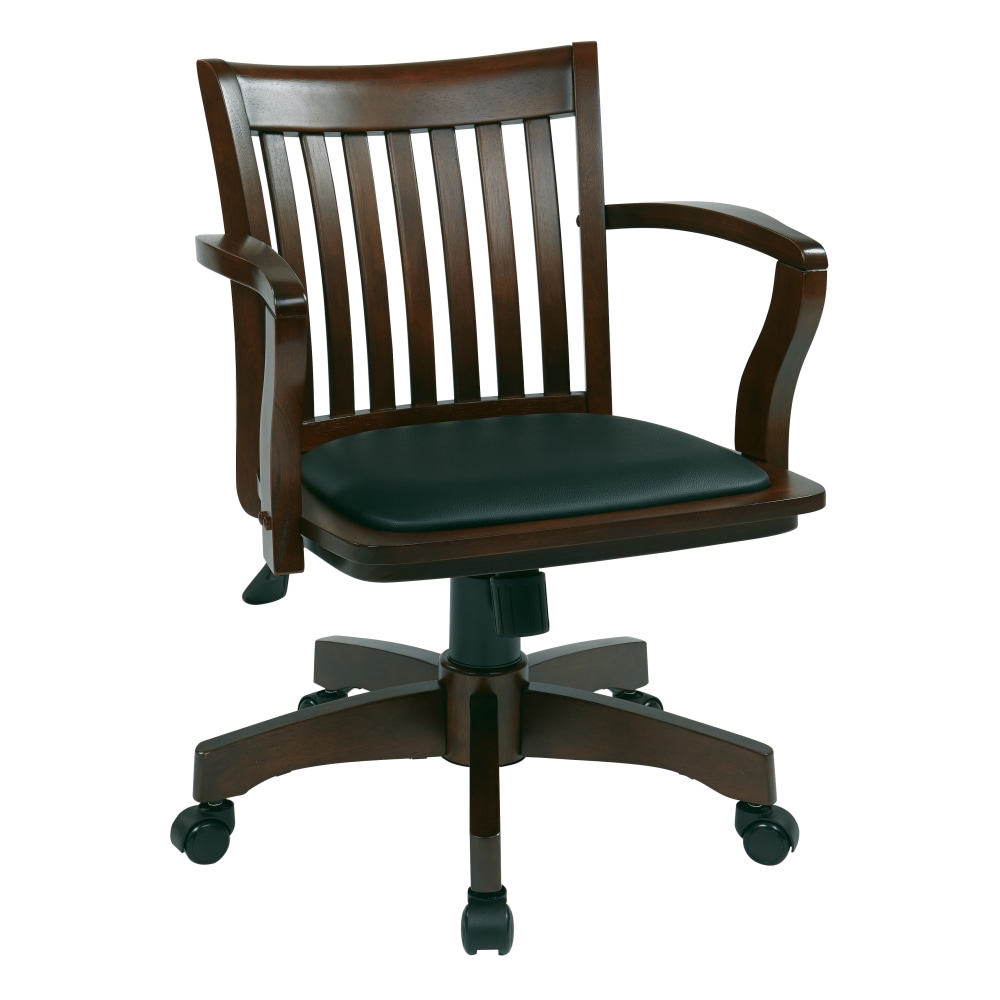 Office Star™ Deluxe Wood Banker's Chair With Padded