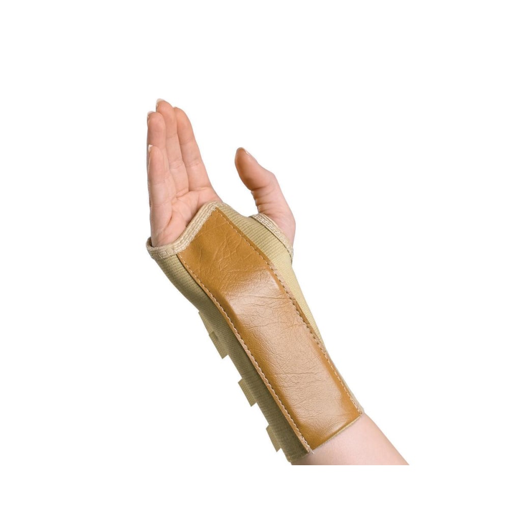Medline Elastic Wrist Splint, Right, Medium, 7", Black