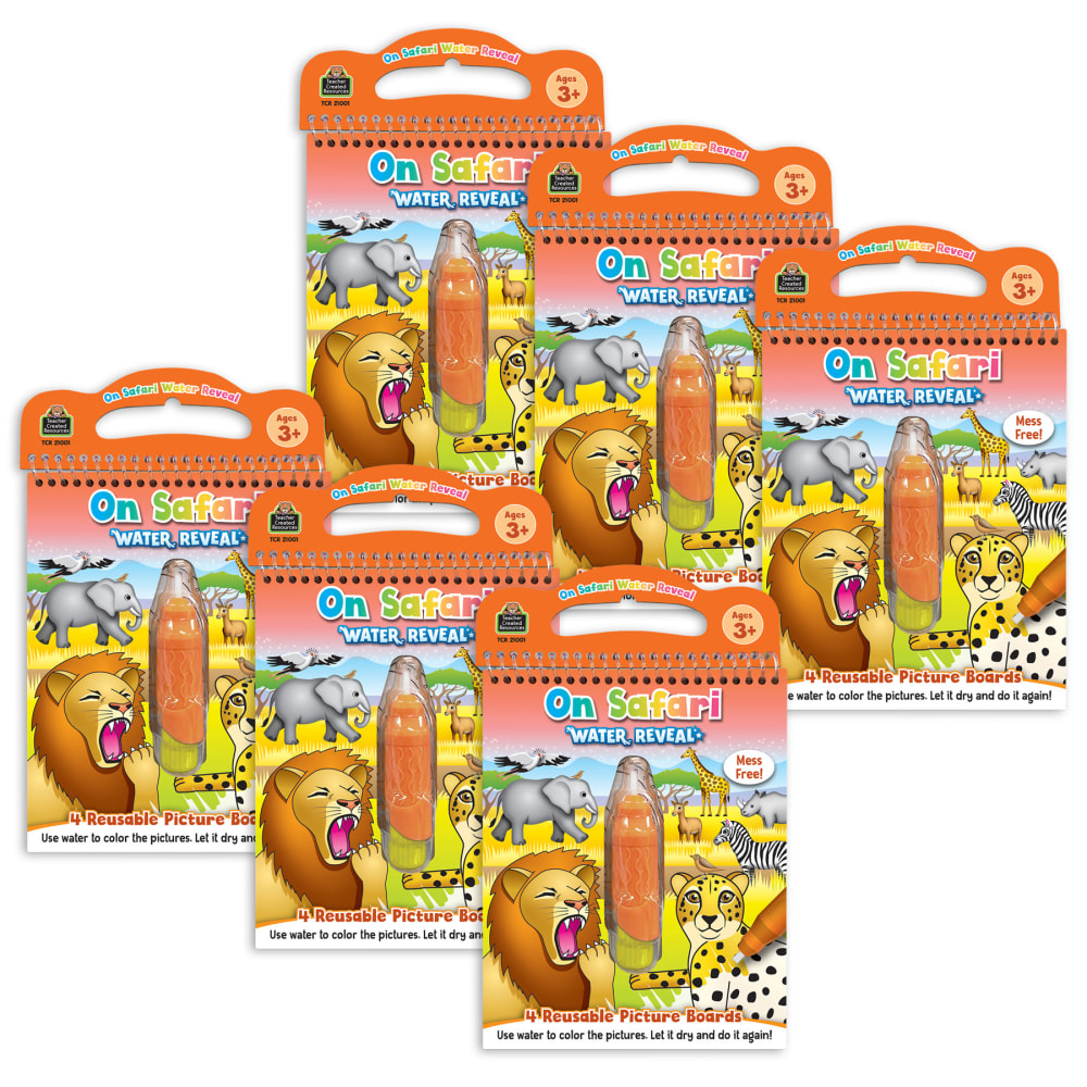 Teacher Created Resources Water Reveal Books, On Safari,