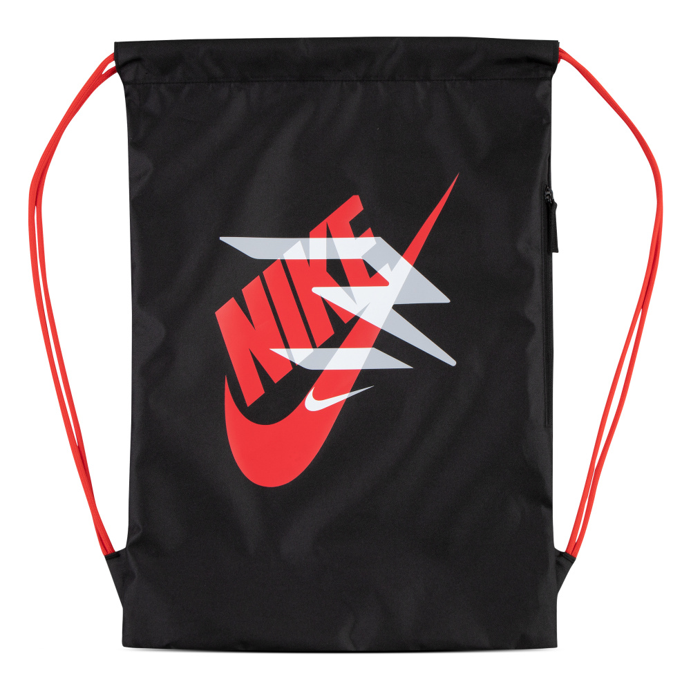 Nike 3Brand Ran Core Gym Sack, Black/Action Red
