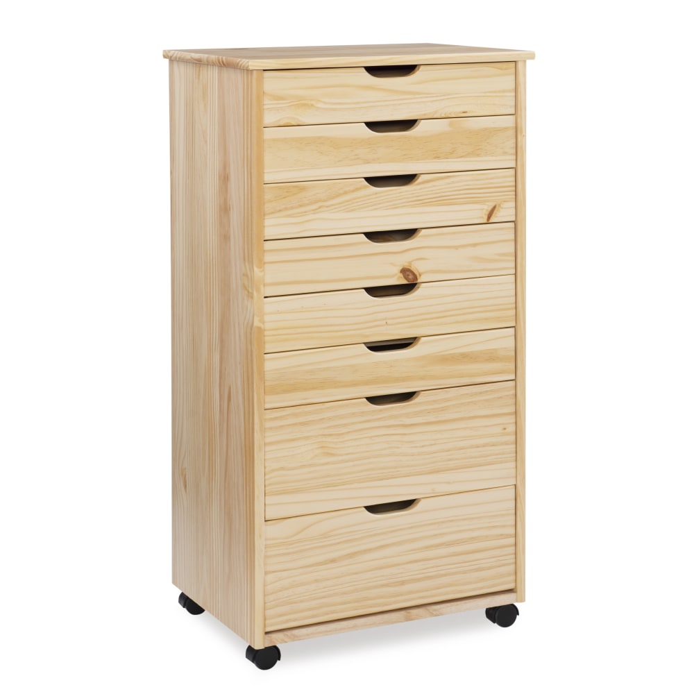 Linon Casimer 8-Drawer Rolling Home Office Storage Cart,