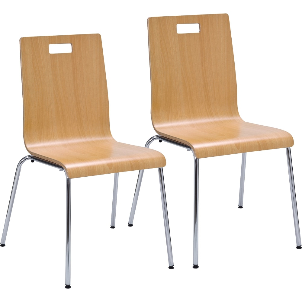 Lorell® Bentwood Cafe Chair, 34"H, Natural, Set Of