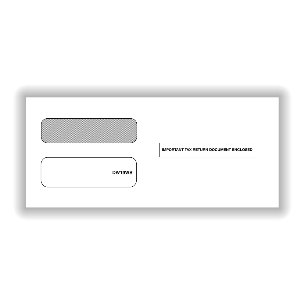 ComplyRight® Double-Window Envelopes For 3-Up 1099 Tax Forms,