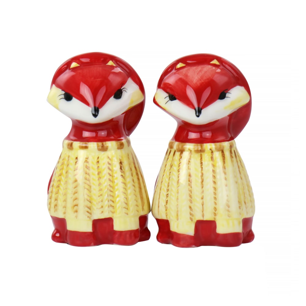 Gibson Home Woodland Fox Salt And Pepper Set,