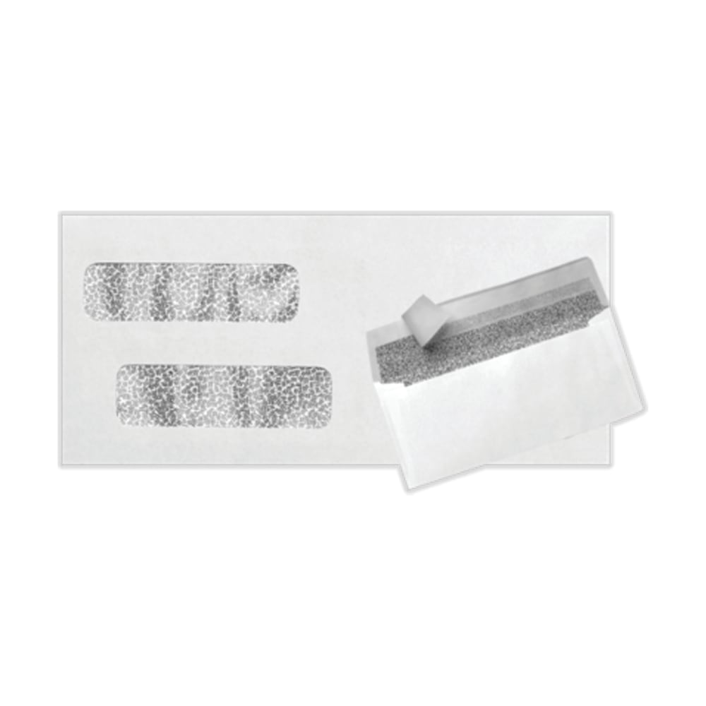 LUX #10 Invoice Envelopes, Double-Window, Peel & Press