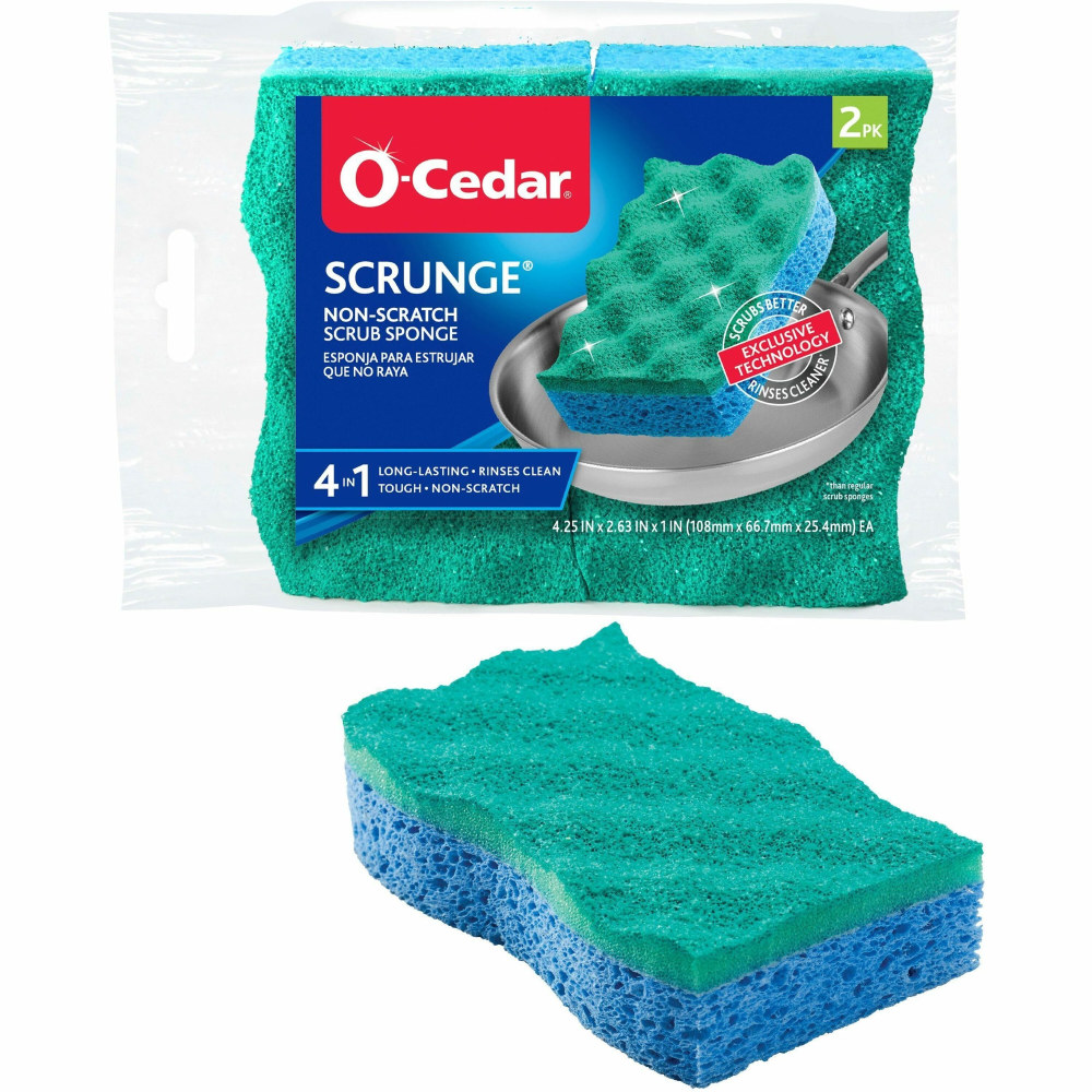 O-Cedar Scrunge Non-Scratch Scrub Sponge - 4.2" Width