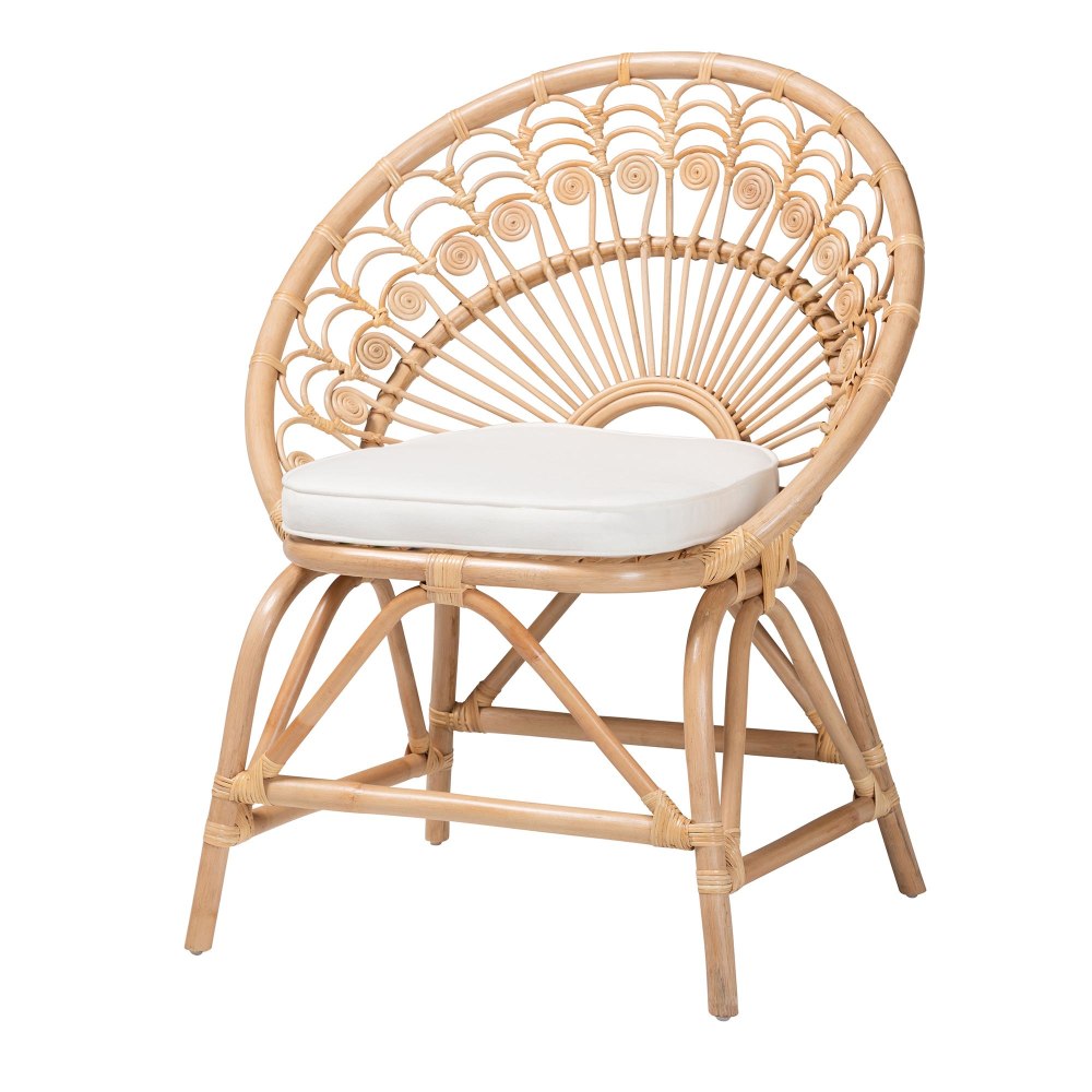 bali & pari Abriella Modern Bohemian Rattan Peacock