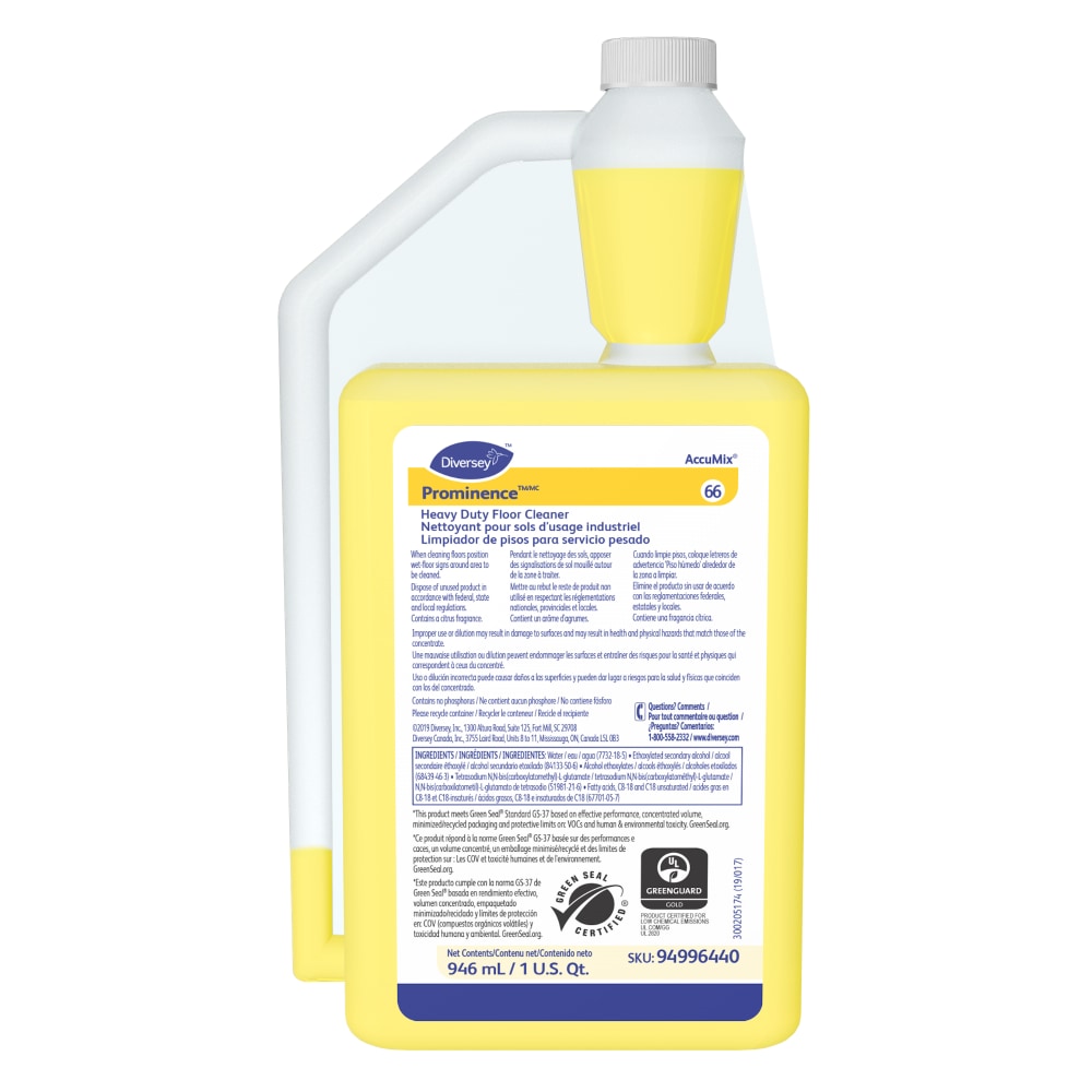 Diversey Prominence Heavy-Duty Floor Cleaner, 32 Oz, Pack