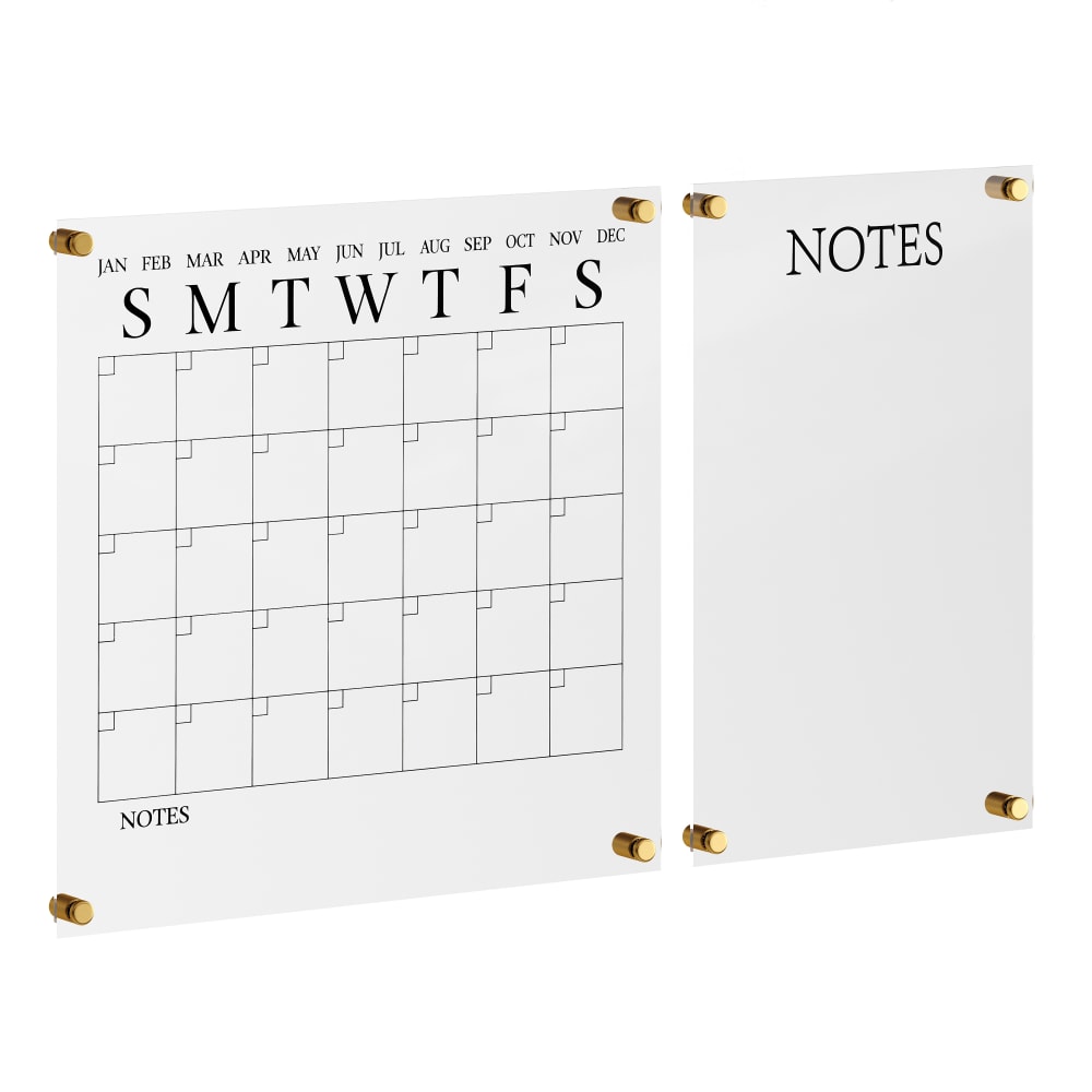 Martha Stewart Grayson Acrylic Monthly Wall Calendar And