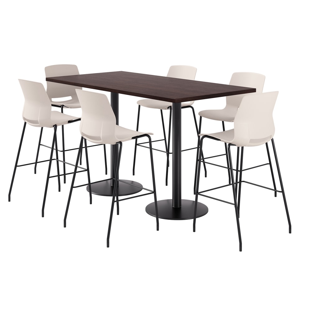 KFI Studios Proof Bistro Rectangle Pedestal Table With