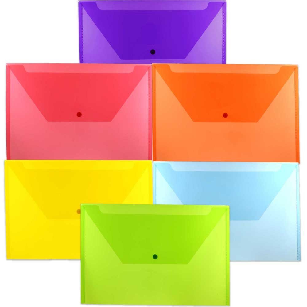 JAM Paper® Plastic Legal Booklet Envelopes, 9-3/4" x
