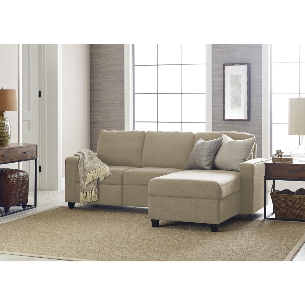 Serta® Palisades Reclining Sectional With Storage Chaise, Right,