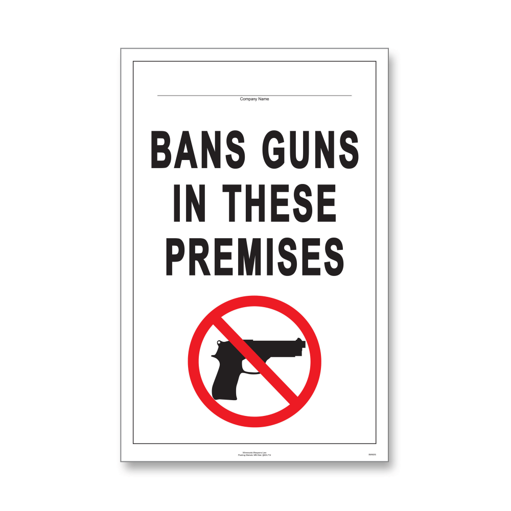 ComplyRight™ State Weapons Law Poster, English, Minnesota,