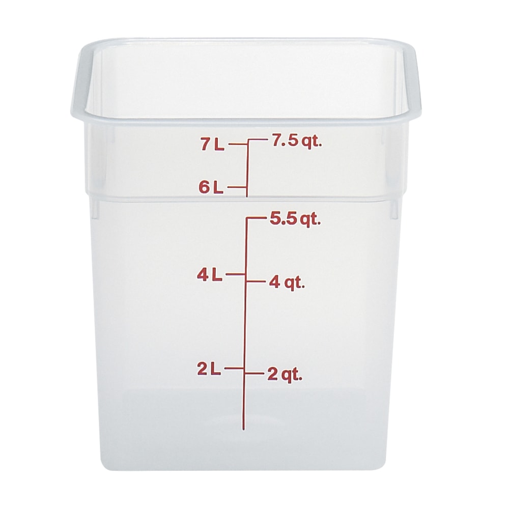 Cambro Translucent CamSquare Food Storage Containers, 8 Qt,