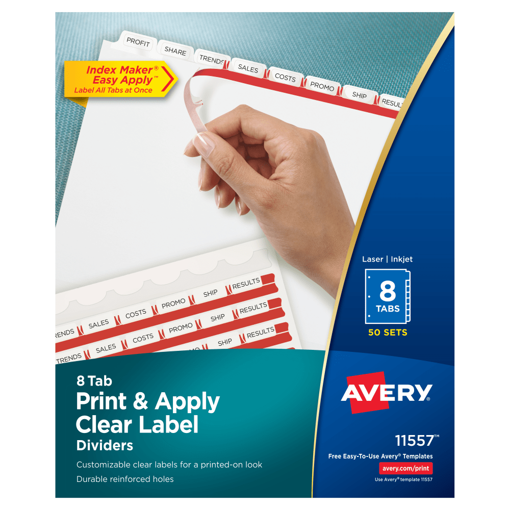 Avery® Customizable Index Maker® Dividers For 3 Ring