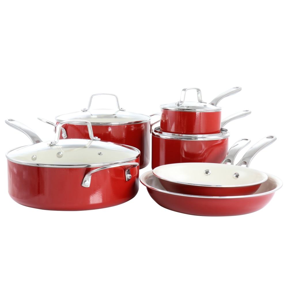 Martha Stewart Lockton Premium 10-Piece Enameled Heavy-Gauge