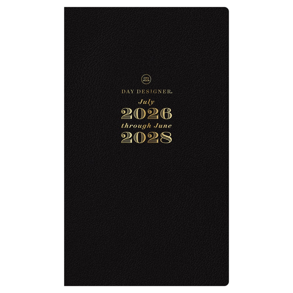 Deluxe Planner DD Black FL 3.625x6.125 AY26–27 Monthly