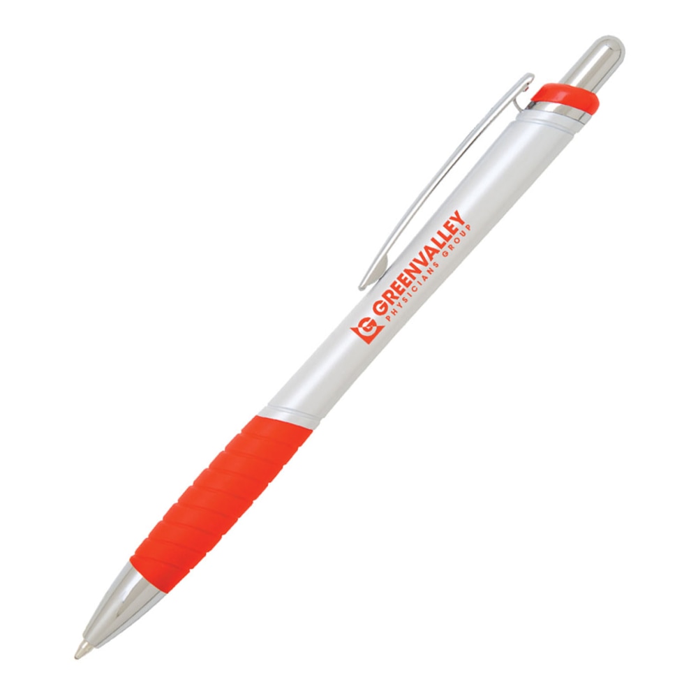 Custom Promotional Pierced Chrome Clip Gel Pen